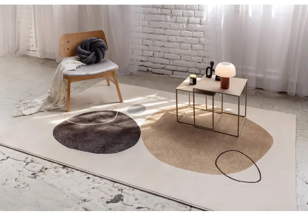 Bézs-krémszínű szőnyeg 120x180 cm Peblinne – Universal