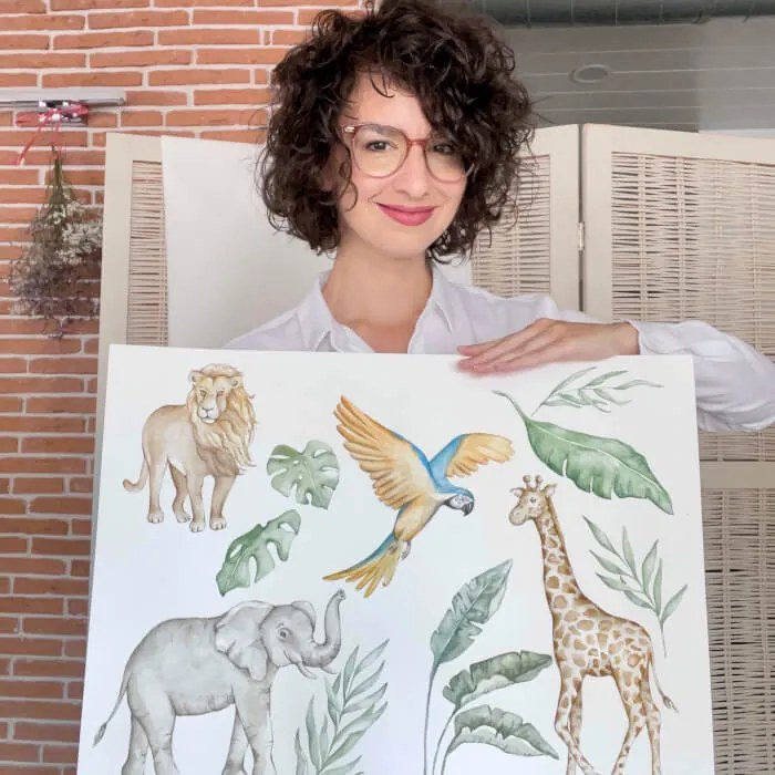 INSPIO Textil falmatrica - SZAFARI állatok a vadonból