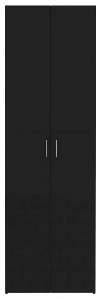 fekete szerelt fa irodaszekrény 60 x 32 x 190 cm