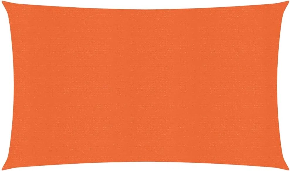 vidaXL narancssárga négyszögletű HDPE napvitorla 160 g/m² 4x7 m