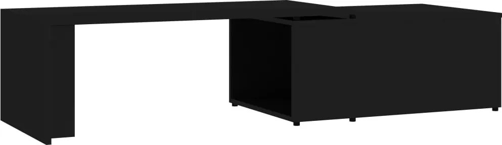 vidaXL fekete szerelt fa dohányzóasztal 150 x 50 x 35 cm