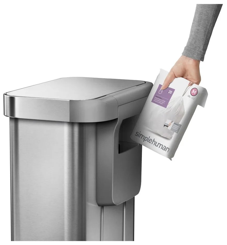 Rozsdamentes acél pedálos szemetes 45 l - simplehuman