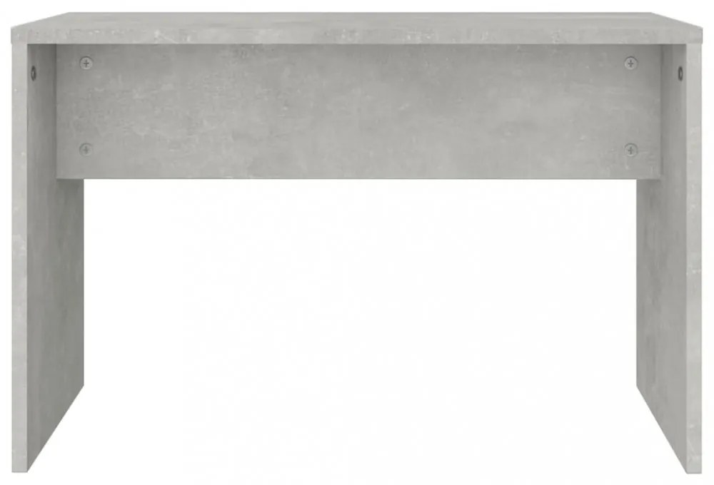 betonszürke színű fésülködőasztal-szett 86,5 x 35 x 136 cm