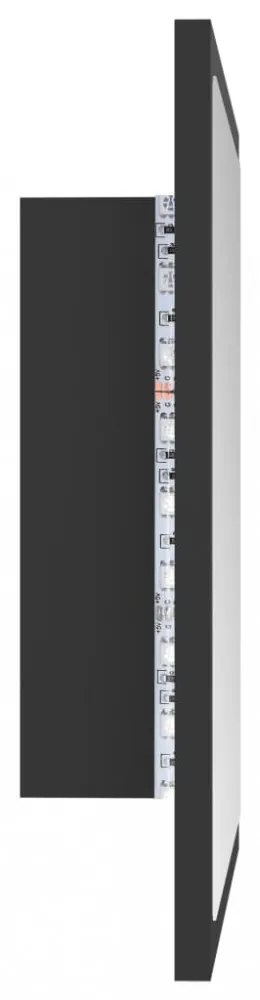 szürke akril LED-es fürdőszobai tükör 40 x 8,5 x 37 cm