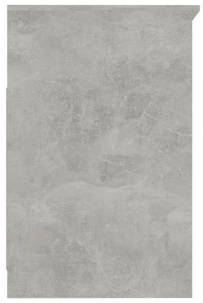 betonszürke szerelt fa fiókos szekrény 40 x 50 x 76 cm