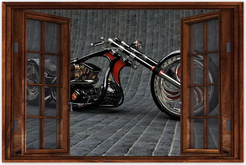 Poszterek 120x80 Chopper Motorkerékpár Motor