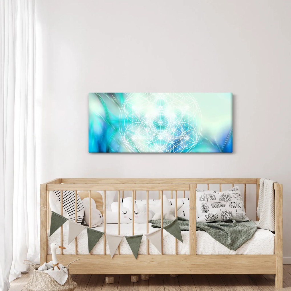 Kép - Merkaba türkiz háttérrel (120x50 cm)