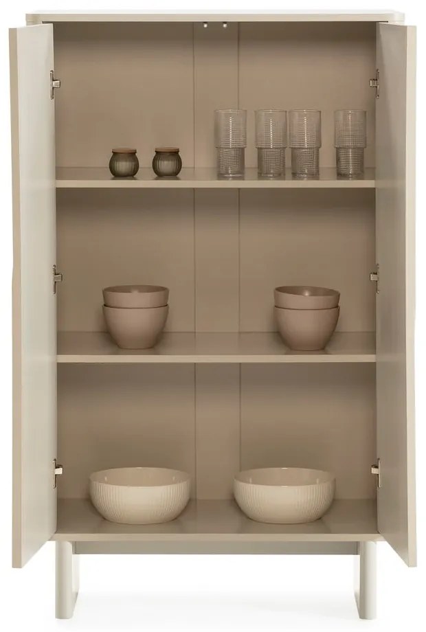 Krémszínű szekrény 80x130x40 cm Solei – MOME