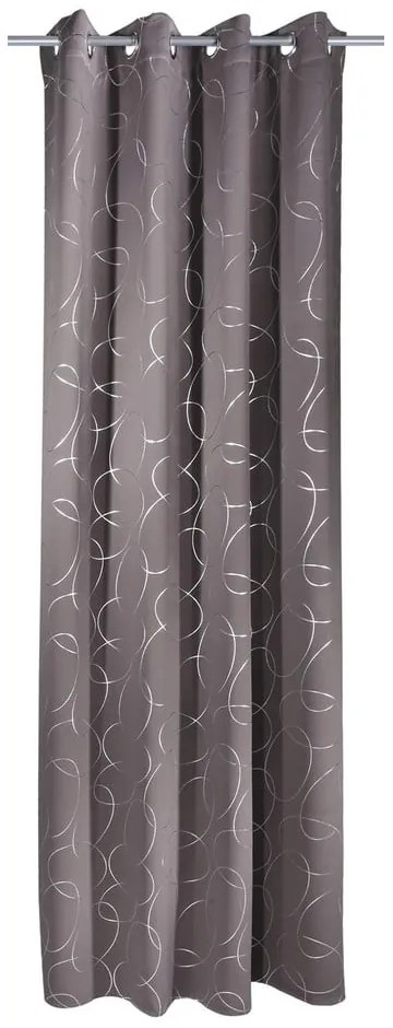 Sötétszürke függöny 135x245 cm Circles – Sehlbach