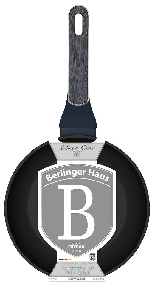 BerlingerHaus tapadásmentes indukciós serpenyő 20 cm matt kék