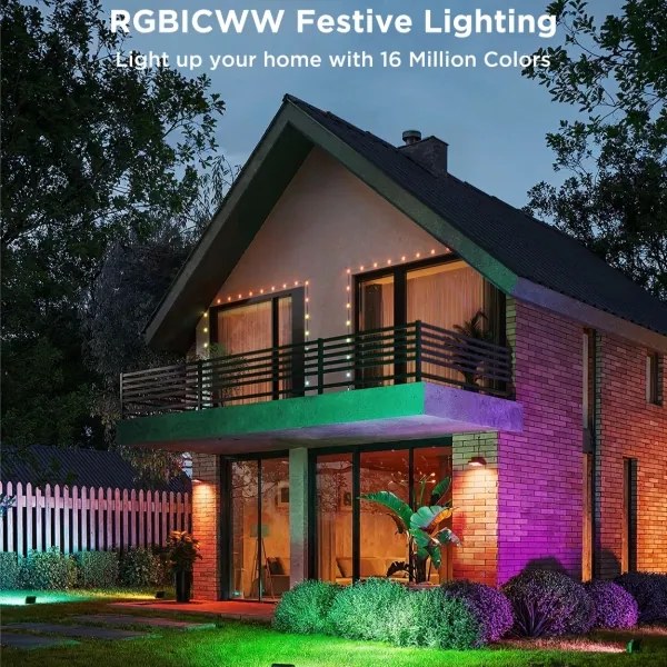 Govee - 4 darabos RGBICWW LED reflektor szett, dimmelhető, LED/24W/230V, IP66, matt, Wi-Fi