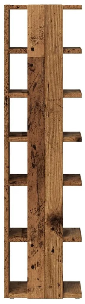 antik fa színű szerelt fa cipőszekrény 28 x 27 x 102 cm