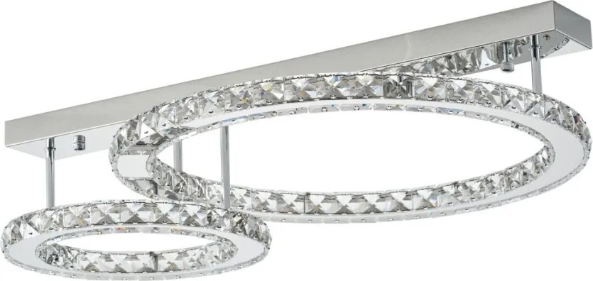 ZUMA LINE MX3713-2-3CT GIRONA Kristály Mennyezeti Lámpa Króm LED IP20