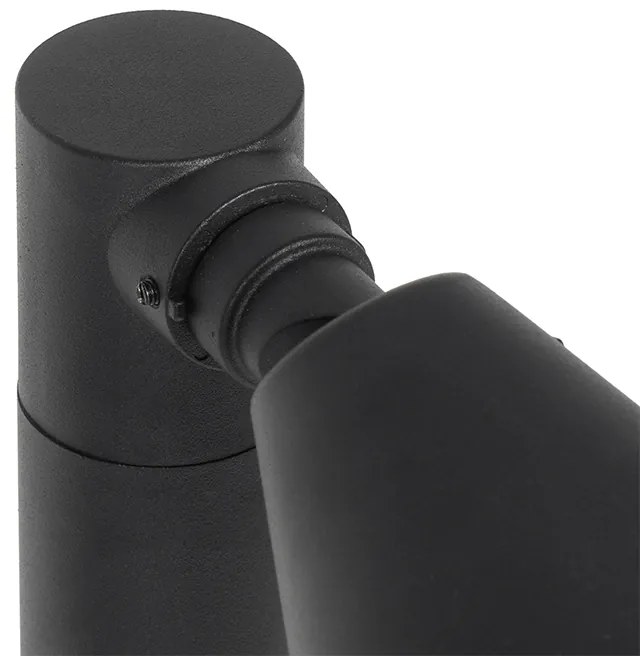 Modern kültéri oszloplámpa fekete 60 cm IP44 állítható - Ciara