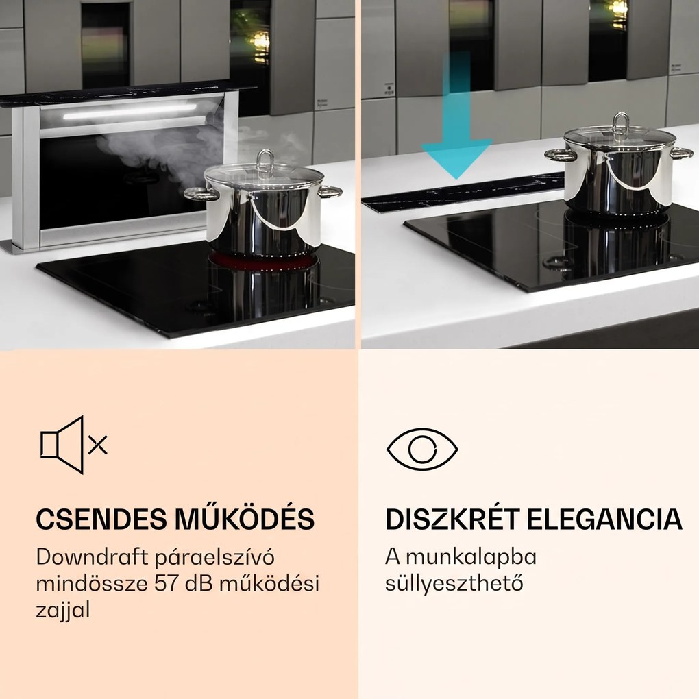 Klarstein Royal Flush Eco, páraelszívó, 60 cm, 604 m³/ó, A+