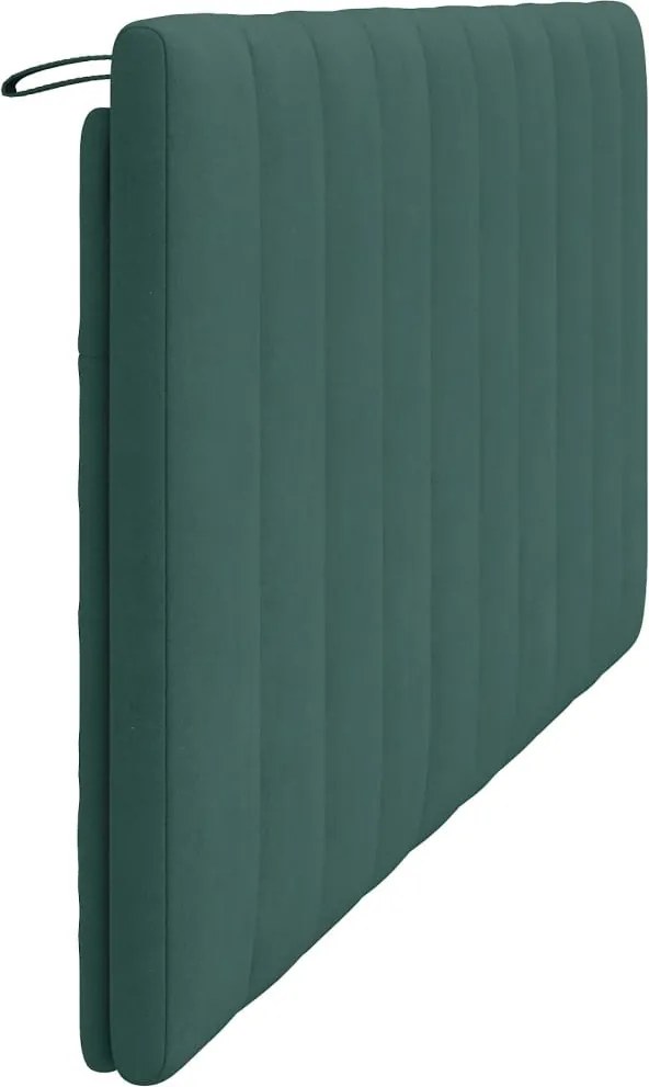 sötétzöld bársony fejtámla párna Hanko 180 cm