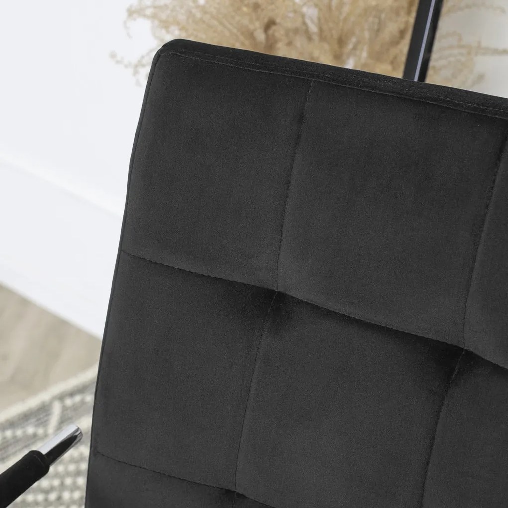 Irodai Forgószék Fekete Bársony Kárpittal. BOSTON