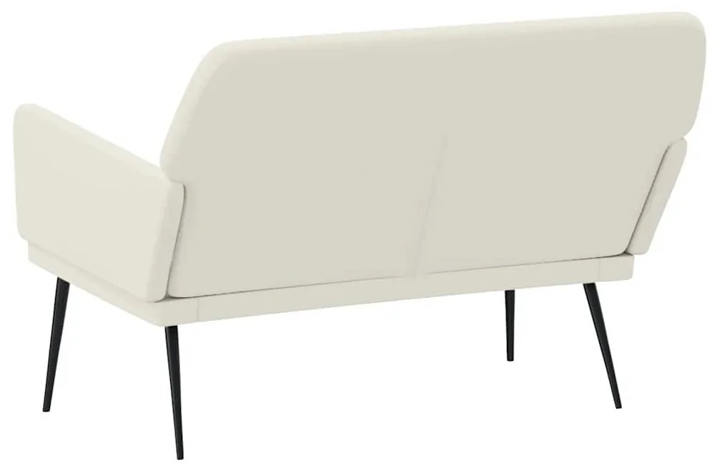 vidaXL krémszínű bársonypad 108x79x79 cm