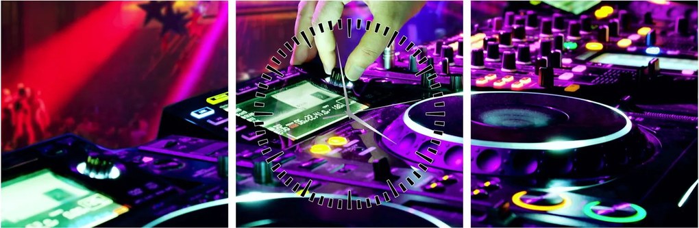 Kép - DJ (órával) (90x30 cm)