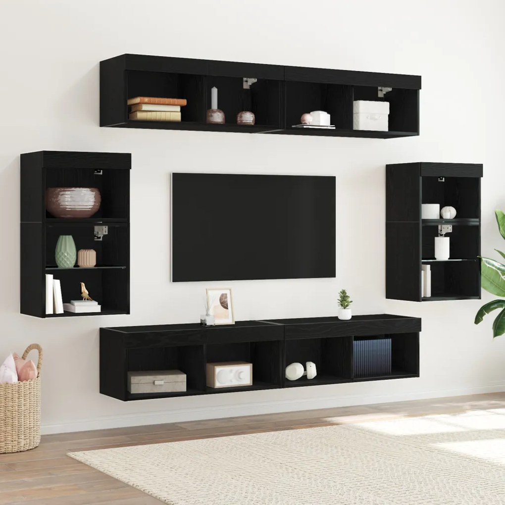 Lebegő polc 2 db Fekete tölgy 40x28,5x40 cm MDF