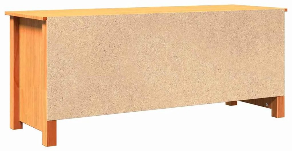 Cipőpad polcokkal Viaszbarna 110 x 38 x 45.5 cm Tömör fenyőfa