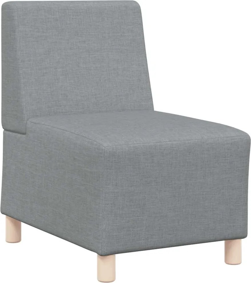 vidaXL moduláris kanapéegység karfa nélkül, világosszürke, szövetből készült, 55 cm