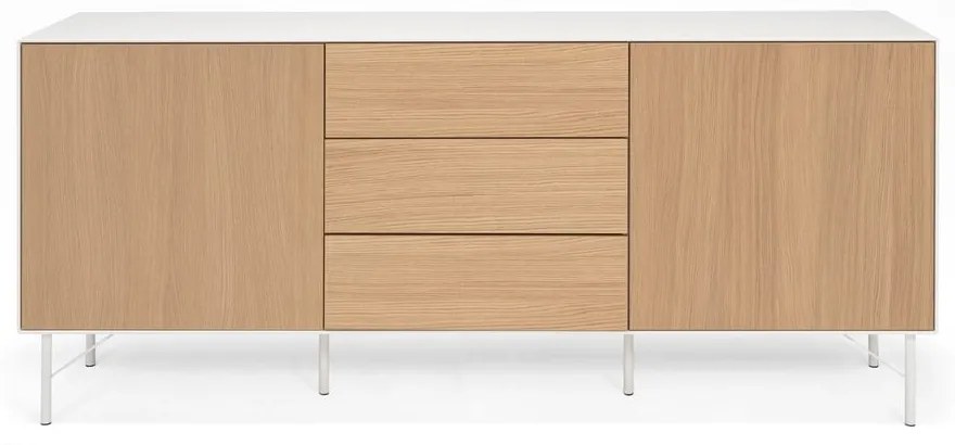 Edge fehér komód tölgy dekoros ajtóval - Hammel