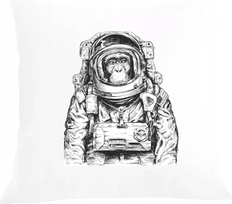 Párna párnahuzat vagány majom mintás Asztronauta