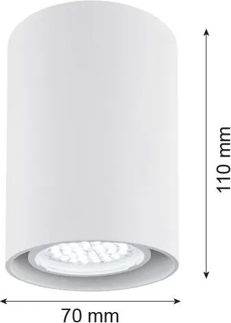 ARGON 3119 TYBER Hengeres Mennyezeti Lámpa Fehér GU10 IP20