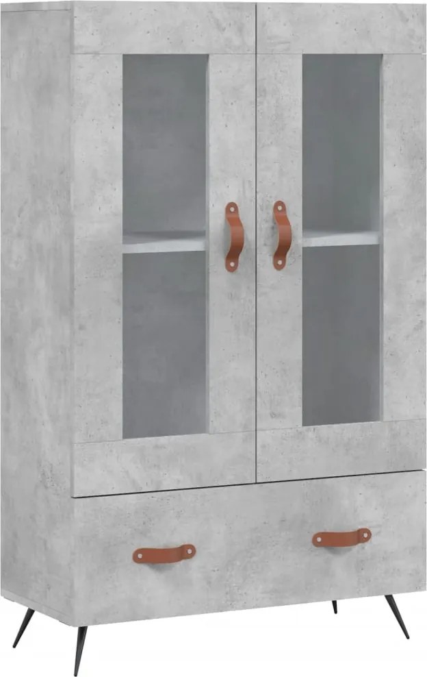 vidaXL betonszürke szerelt fa magasszekrény 69,5 x 31 x 115 cm