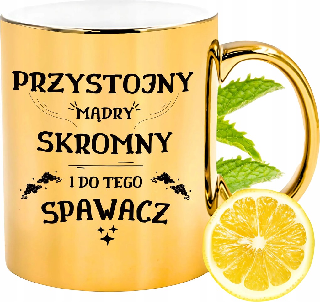 Arany fényes bögre Hegesztőnek Ajándék Nyomtatott Fotóval