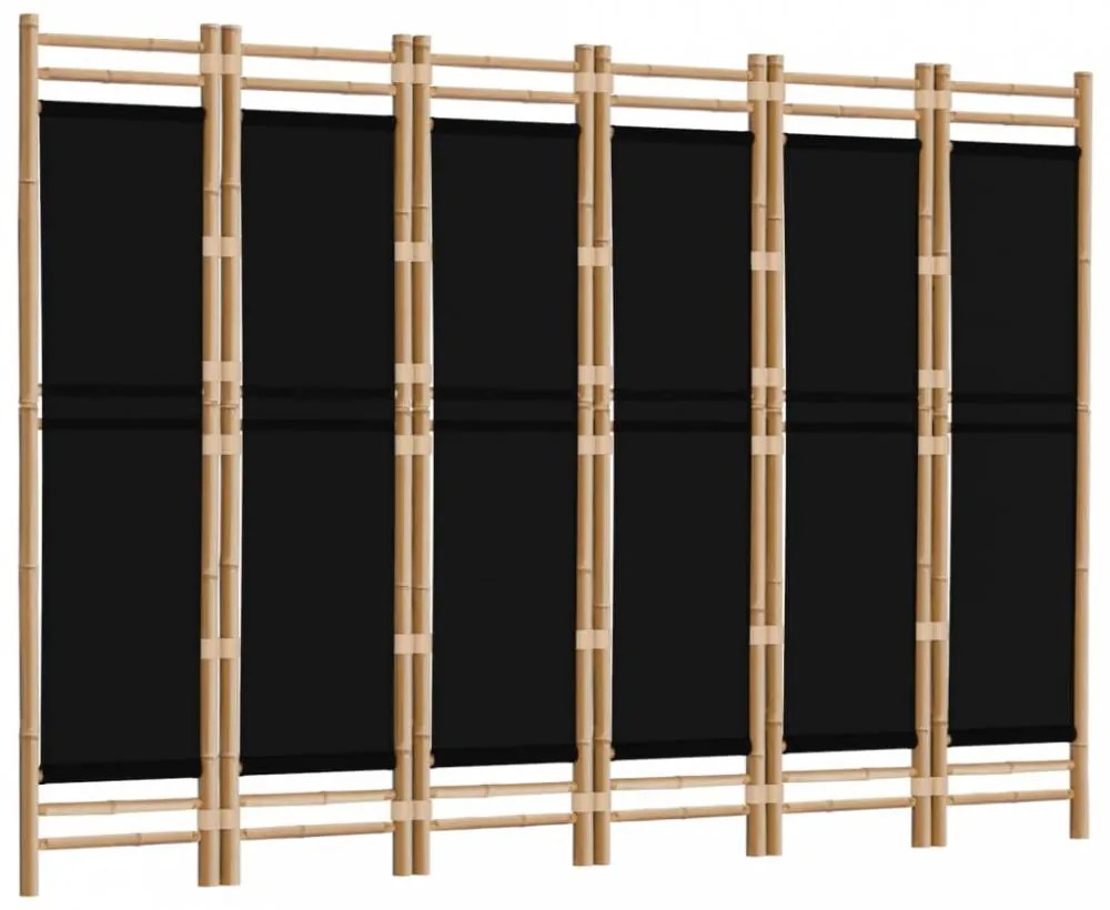 6 paneles összecsukható bambusz és vászon térelválasztó 240 cm