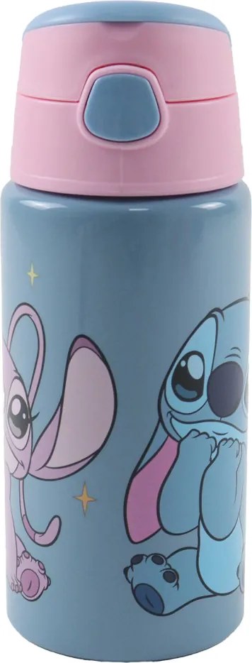 Disney Lilo és Stitch, a csillagkutya Aliens alumínium szívószálas kulacs akasztóval 500 ml