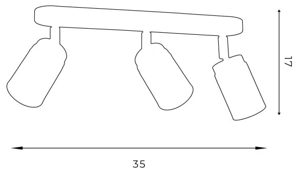 Spotlámpa RENO 3xGU10/8W/230V fekete/arany