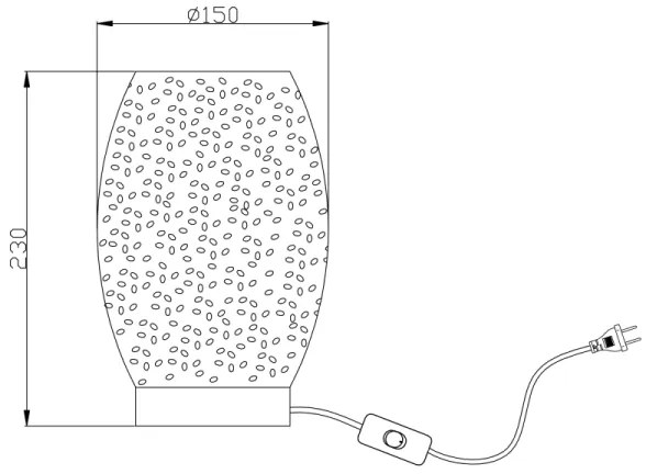 Globo 24002S - Asztali lámpa NARRI 1xE27/40W/230V