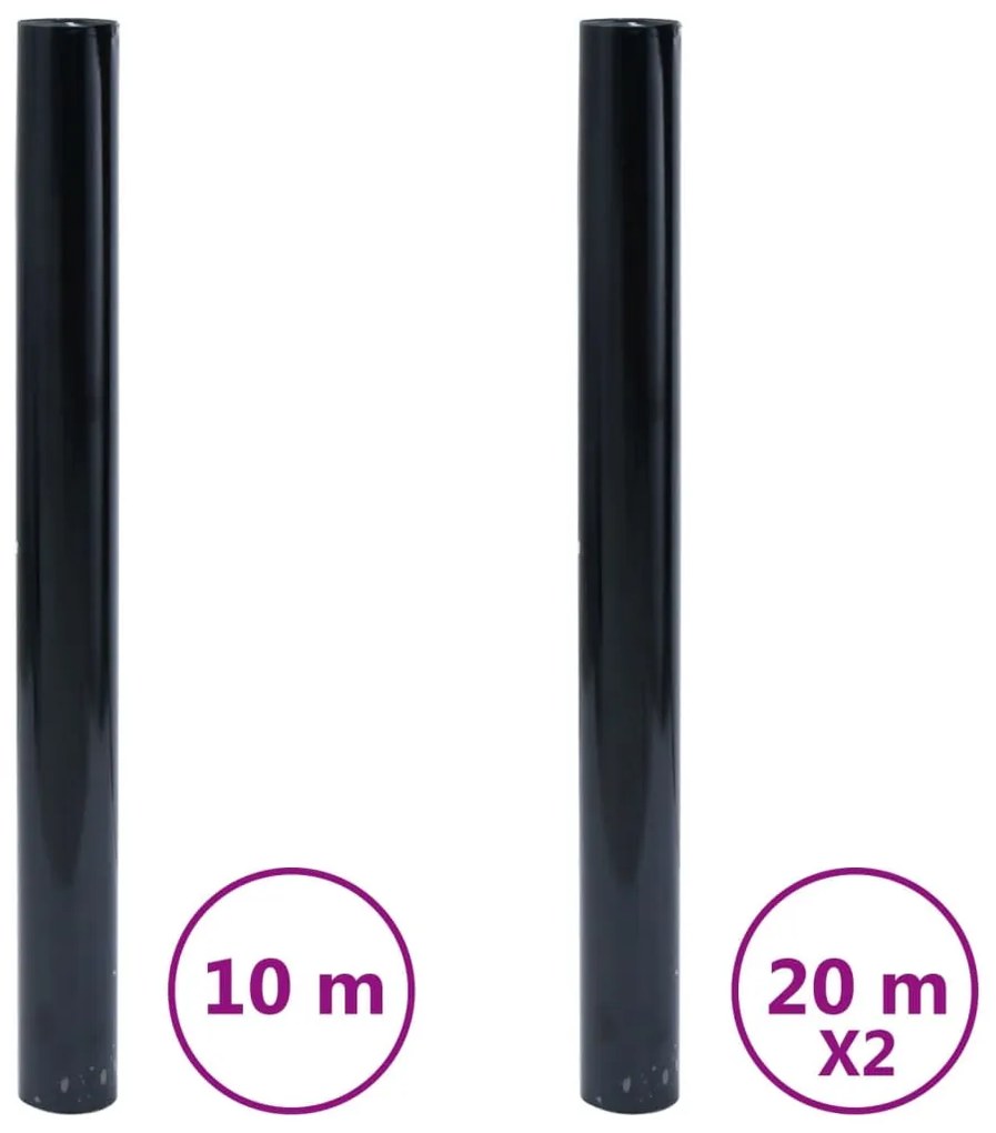 3 db matt fekete PVC statikus ablakfólia