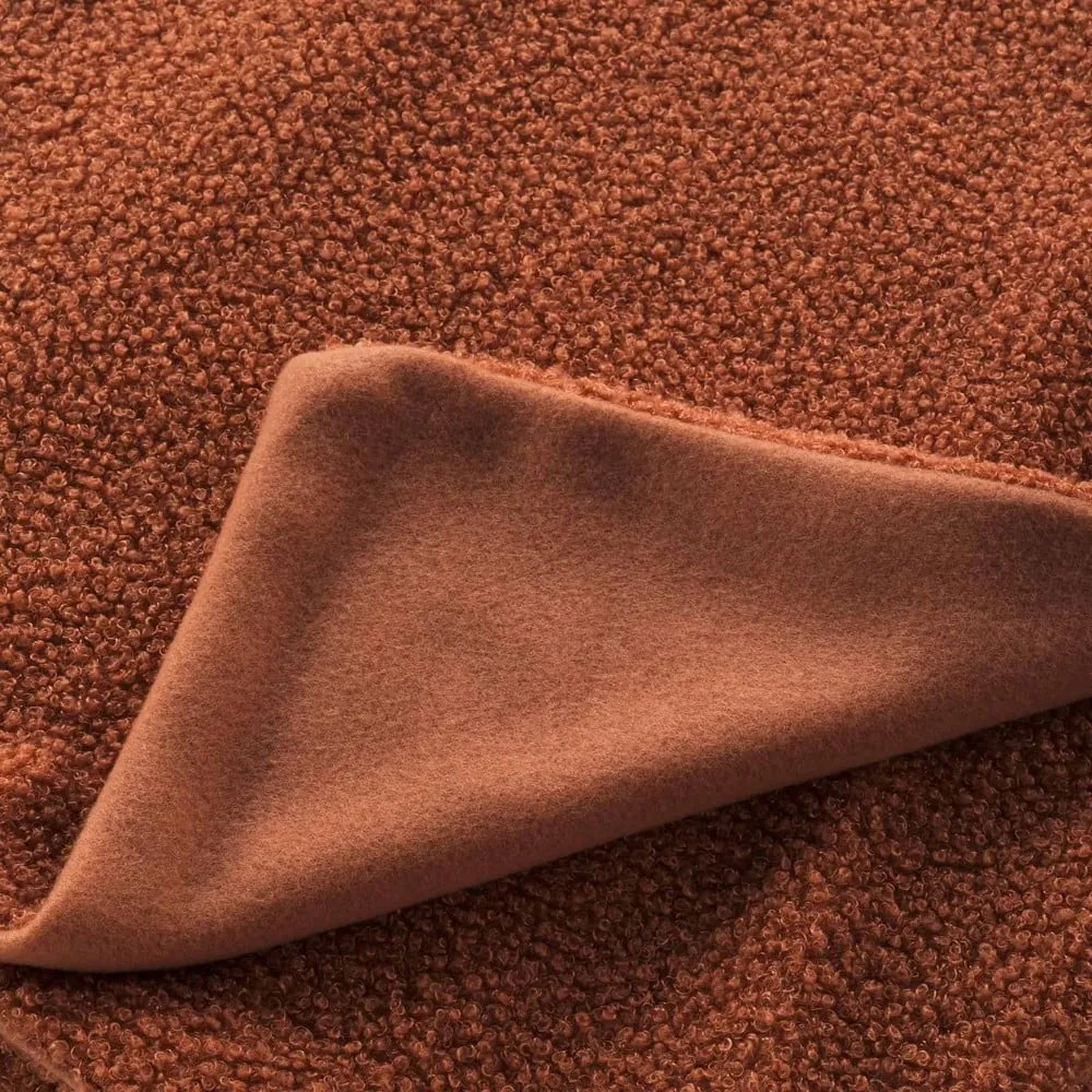 Pirosas narancssárga fleece takaró 180x220 cm Curly Wooly – douceur d'intérieur