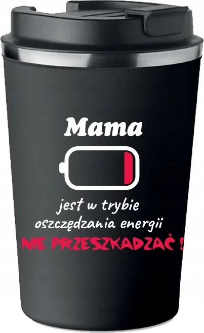 Prémium Termo Bögre fekete Anyák Napi Ajándék energiatakarékos K