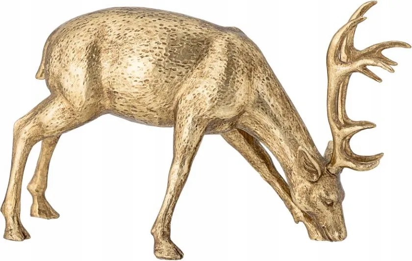 Bloomingville Keera Karácsonyi Dekorációs Figura Arany Rénszarvas 19 cm