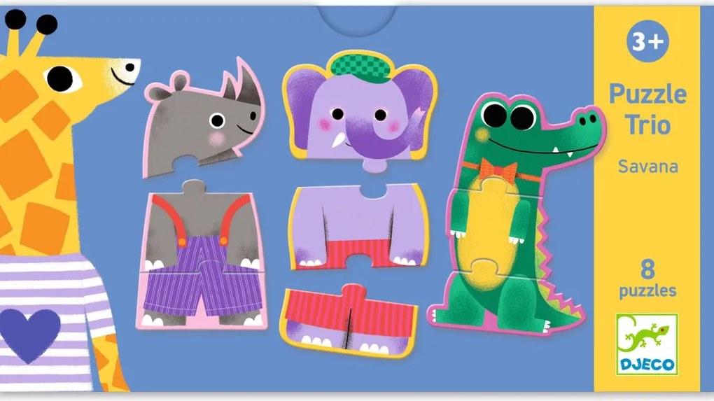 Trió puzzle - Dzsungel hangjai, 24 db-os - Jungle melody