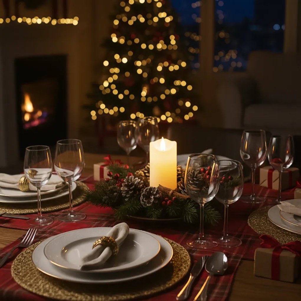 LED oszlopos gyertya RUHHY 12,5 cm bézs