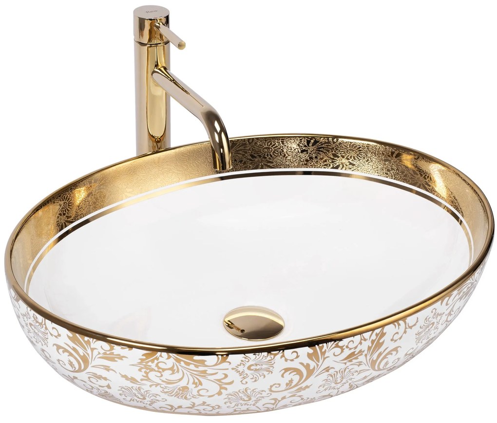 Pultos mosdókagyló Rea Margot White/Gold