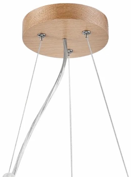 Brilagi - LED csillár kábelen CARVALHO 2xE27/15W/230V tölgy, átmérő 37 cm