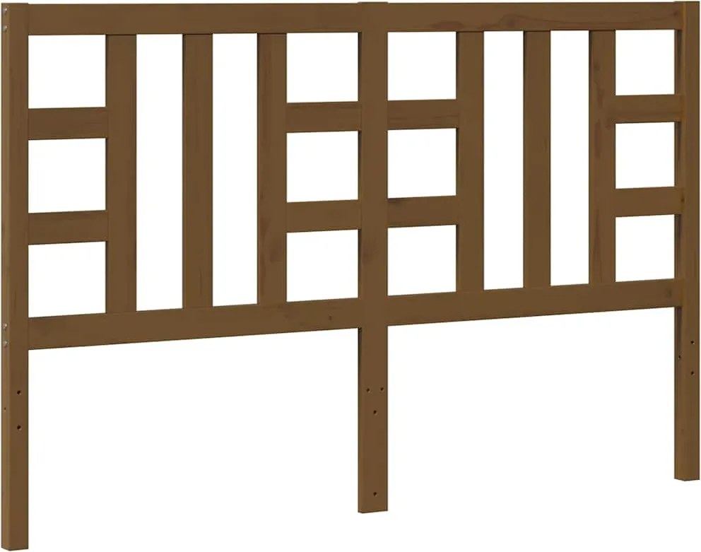 vidaXL mézbarna tömör fenyőfa ágyfejtámla 166 x 4 x 100 cm