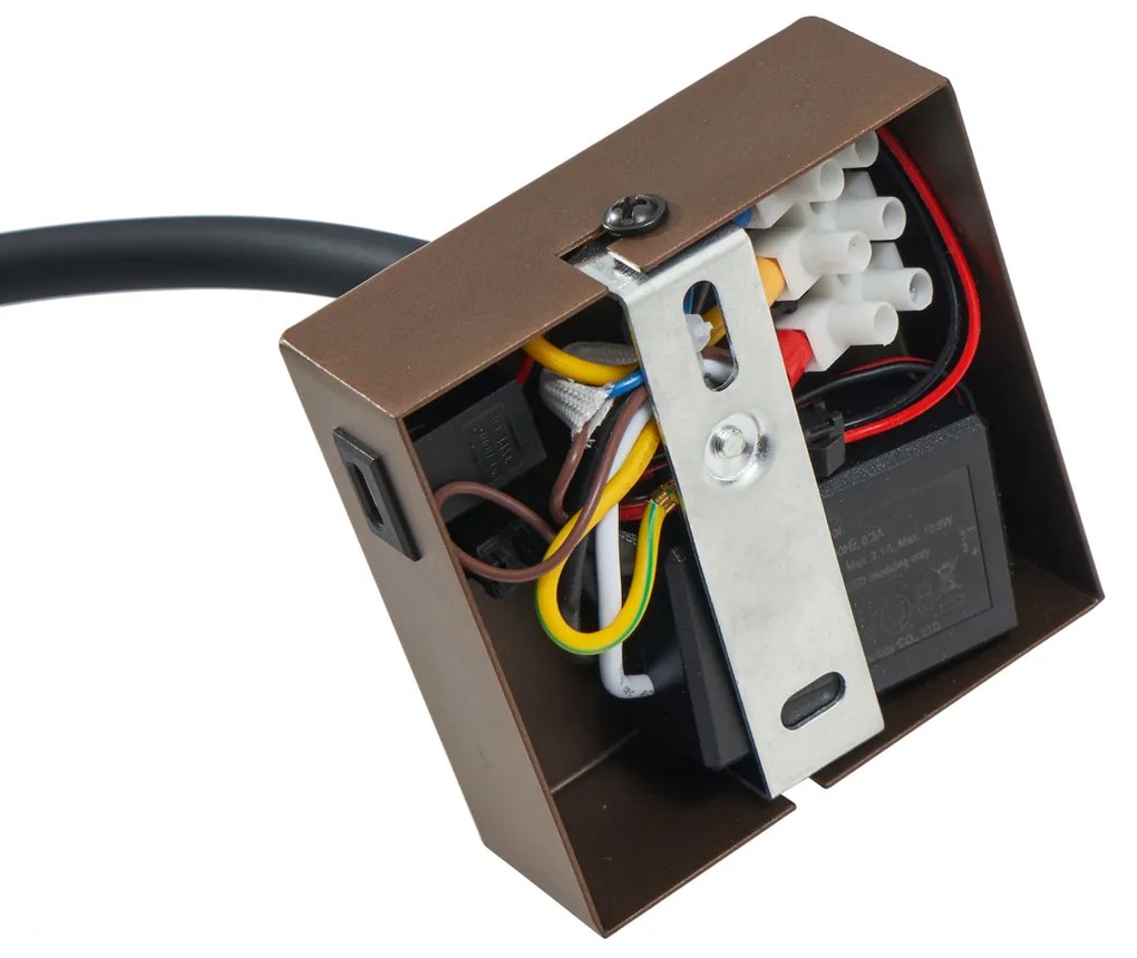 Modern bronz fali lámpa USB-C porttal - Gosna