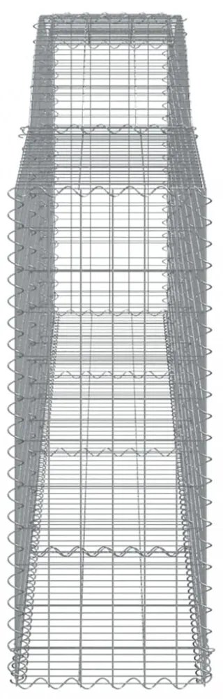 vidaXL 6 db íves horganyzott vas gabion kosár 400x50x120/140 cm