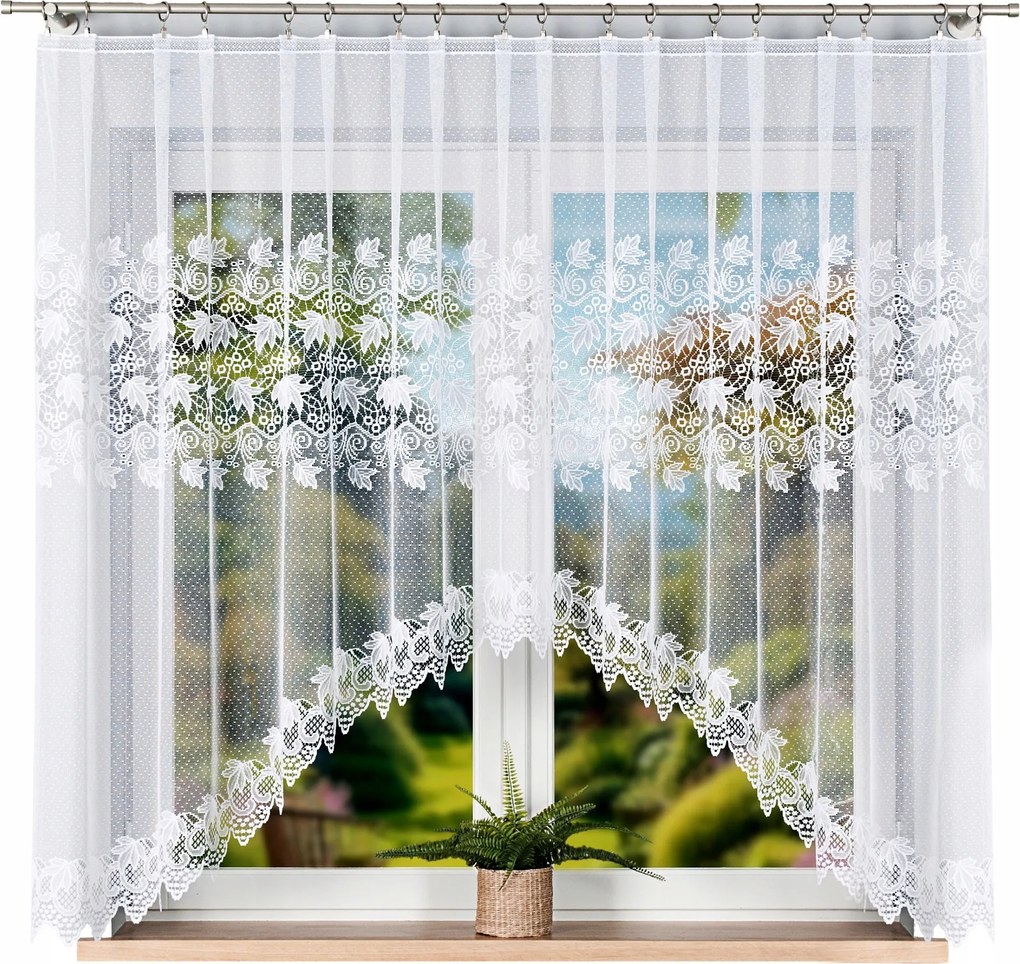 Erzsébet méret 310x160cm jacquard függöny, kész (íves)