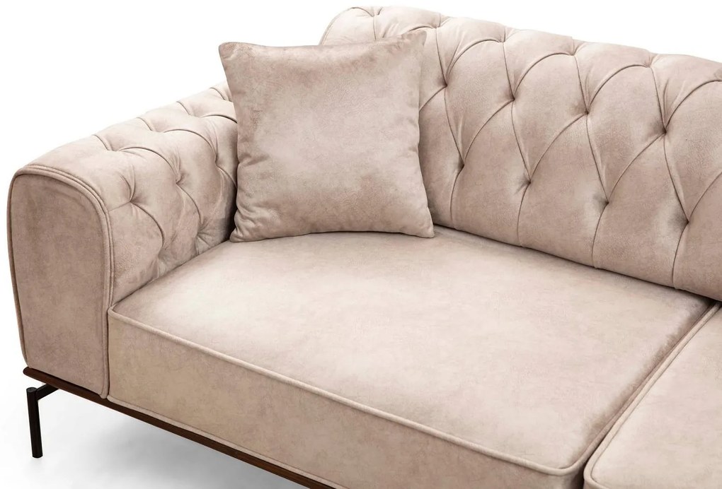 Design 3-személyes kanapé Tamarice 230 cm krém