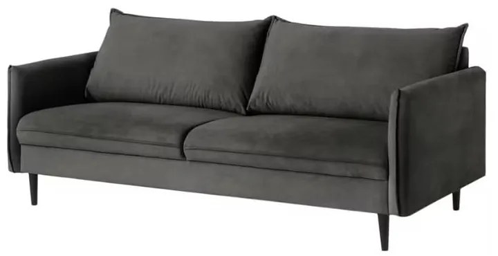 Sötétszürke bársony kanapé 203 cm Juli – Ropez