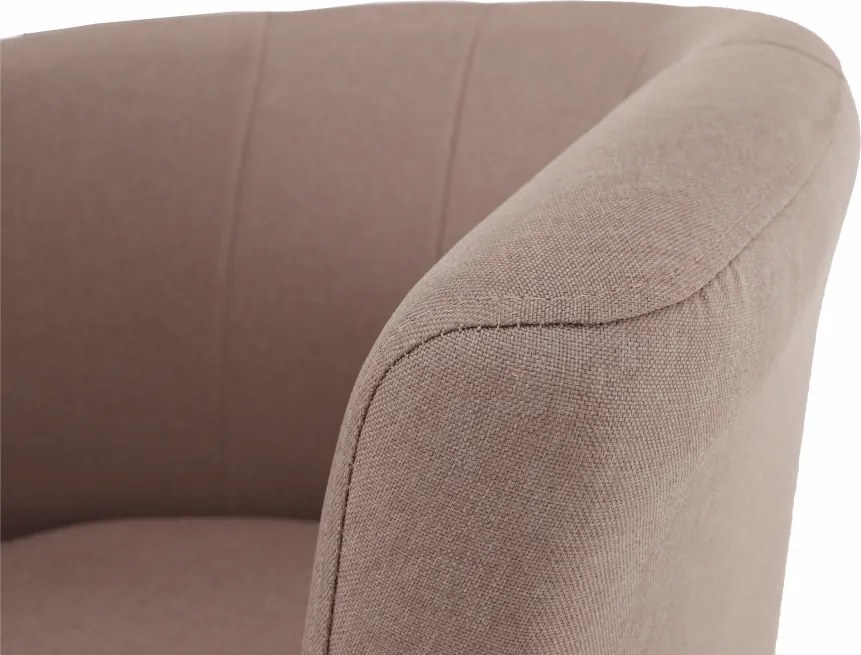 Klub fotel, pasztell rózsaszín anyag, CUBA